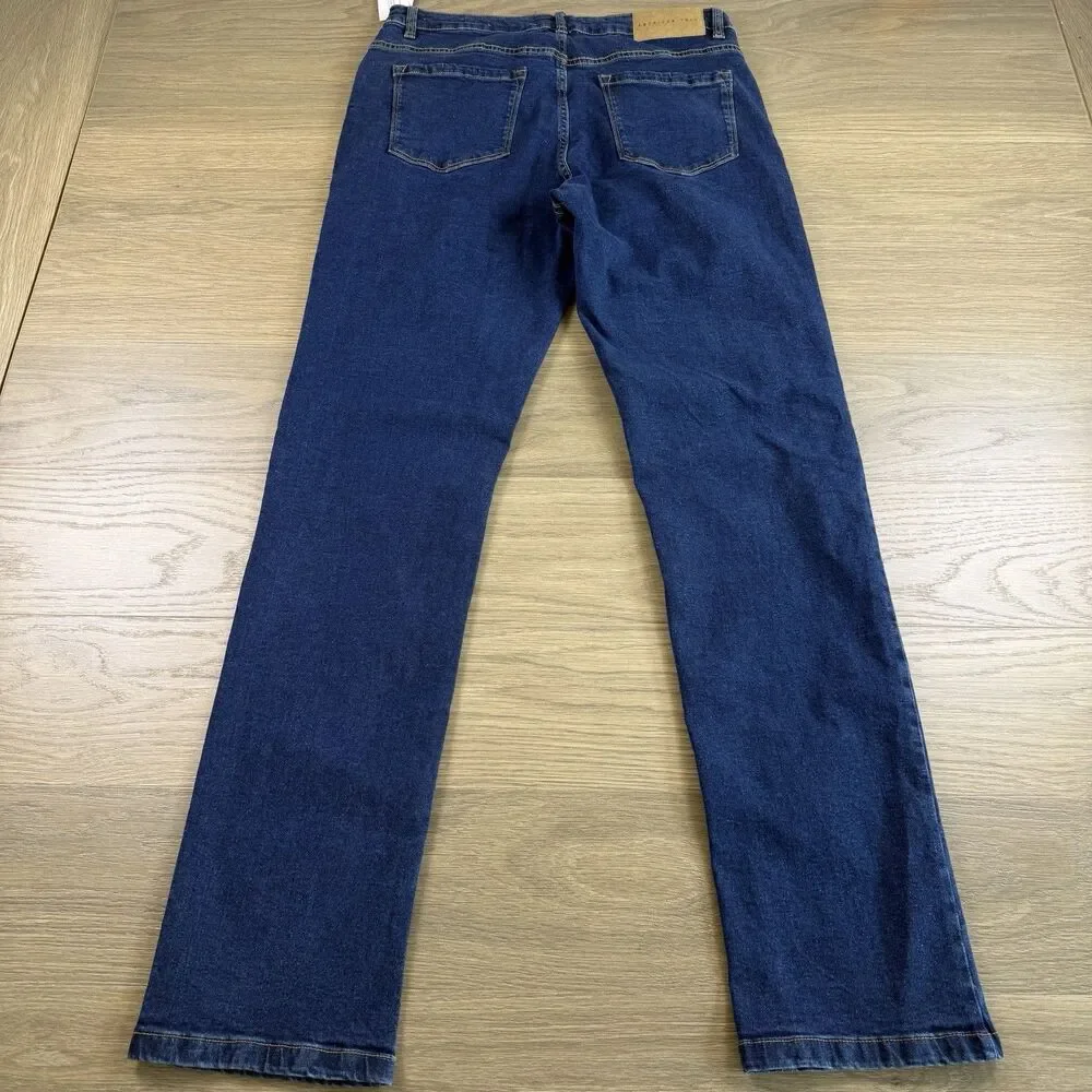 American Tall Jeans Men 34x36 AT Basics J1 Straight Fit Blue Denim Cotton